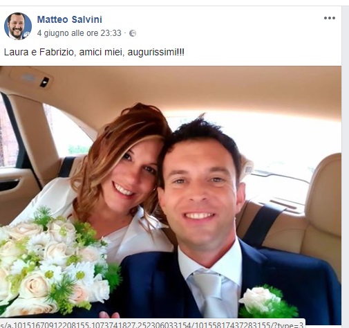 Anche Il ministro fa gli auguri agli sposi