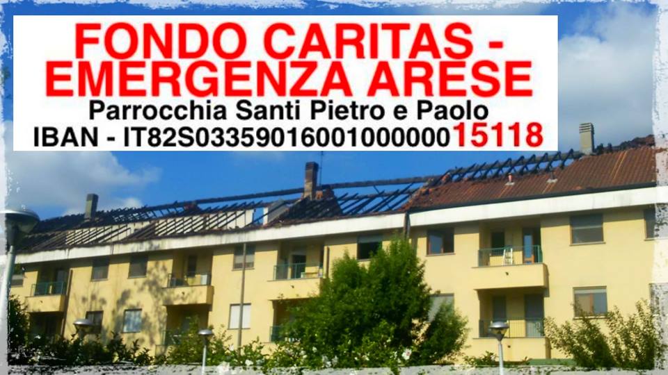 Incendio ad Arese | Costituito un Fondo Caritas