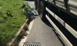 Ciclista investito da un camion