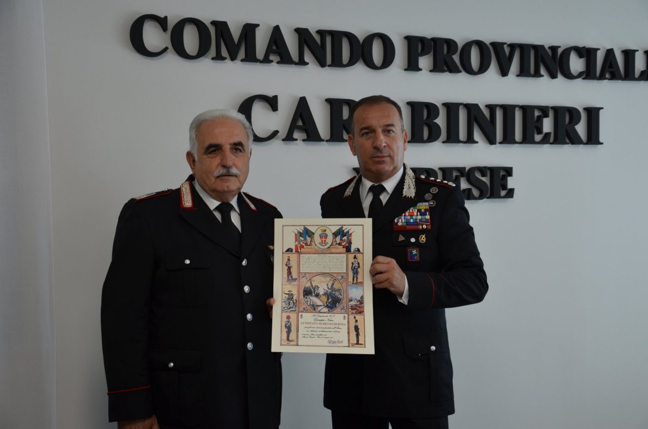 Quasi 50 anni nell’Arma, pensione per il Luogotenente Notaro