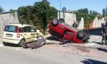 Grave incidente a Bollate: auto ribaltata