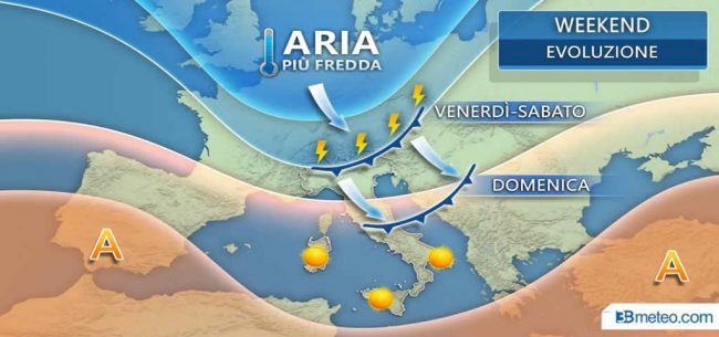 Estate in crisi nel weekend: temporali e tracollo termico PREVISIONI METEO LOMBARDIA