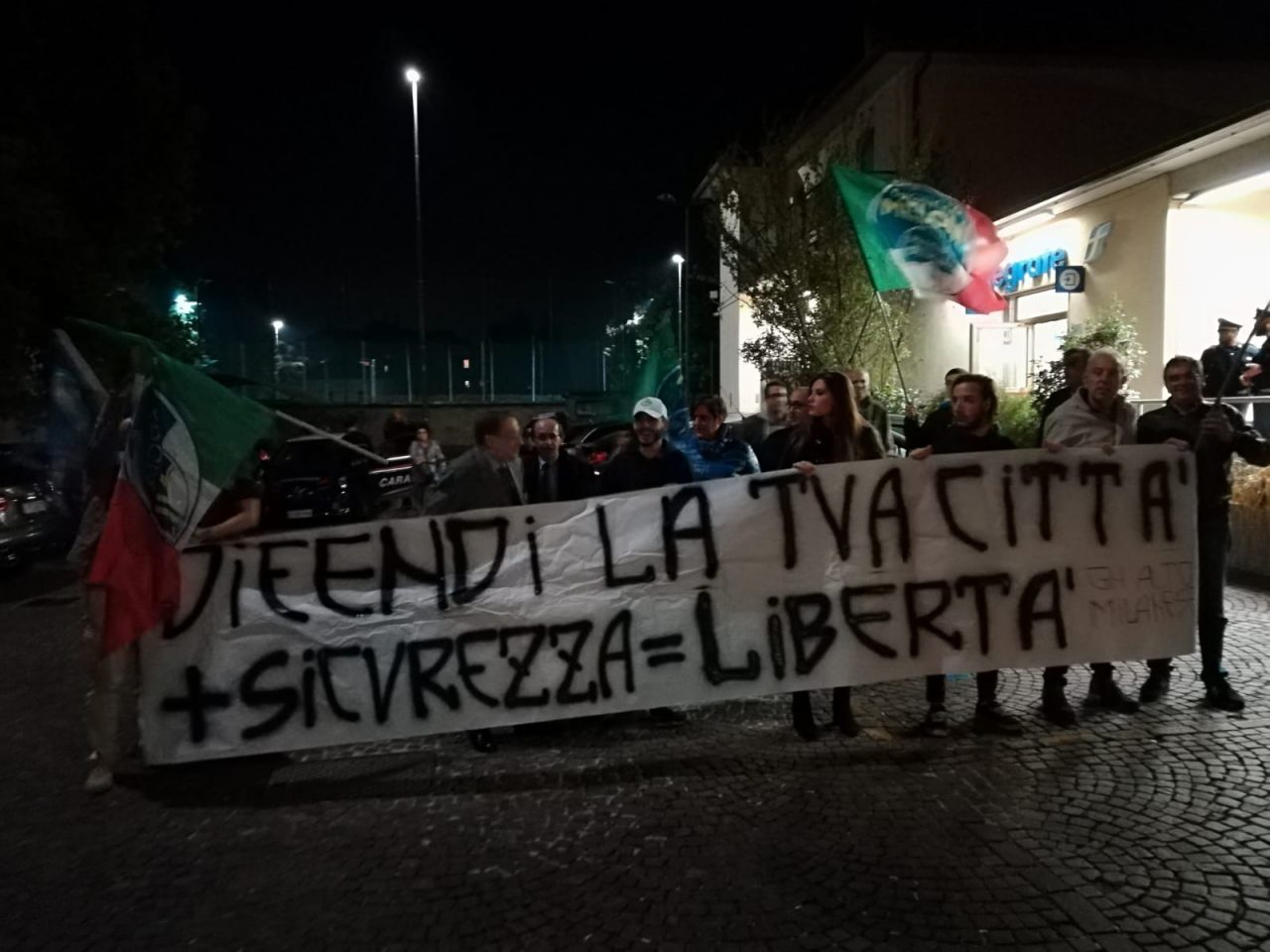 Canegrate, aggressione in stazione presidio FdI e GN