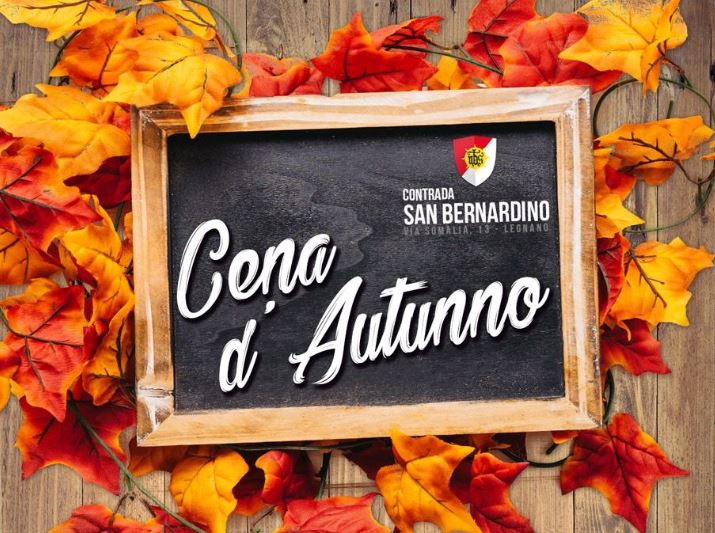 Cena d’autunno sabato 27 per la Contrada San Bernardino
