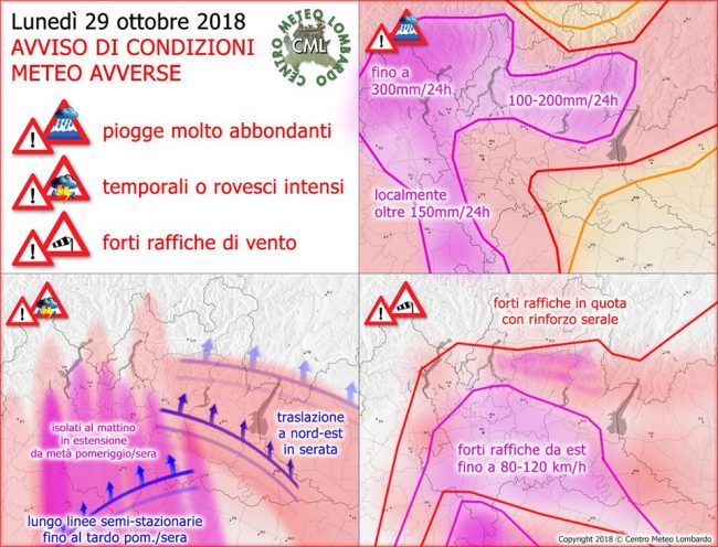 Meteo da allerta rossa, “evitate gli spostamenti”