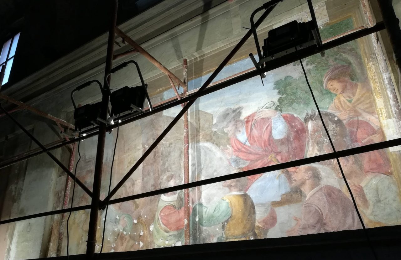 Rinasce l’affresco dei fratelli Lampugnani