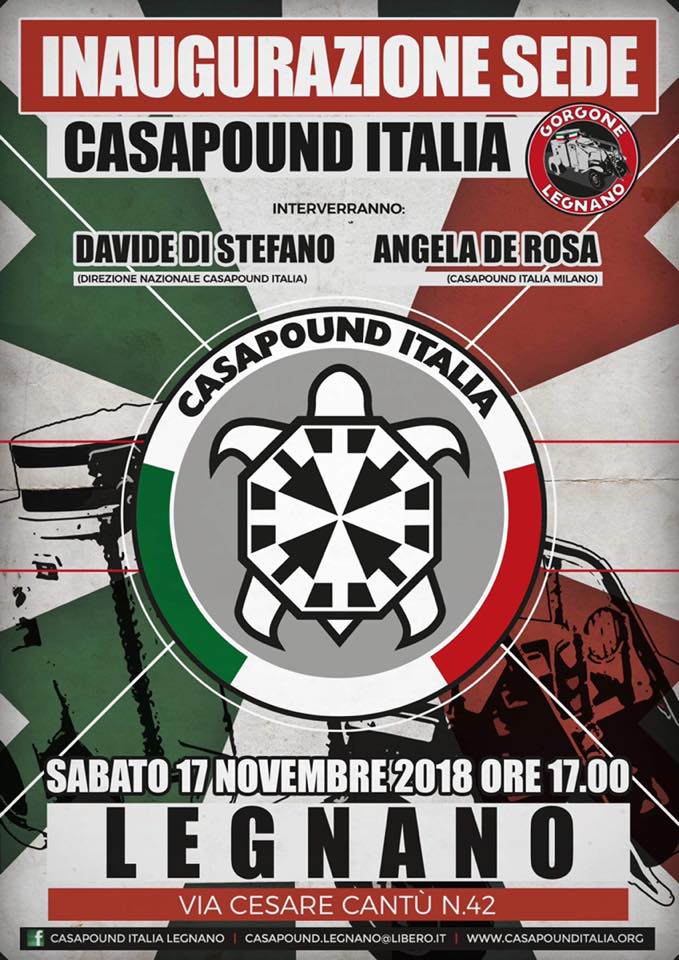 CasaPound sbarca a Legnano: sabato 17 l’inaugurazione