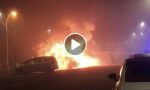 Incendio di auto vicino a Milano: l'impressionante VIDEO