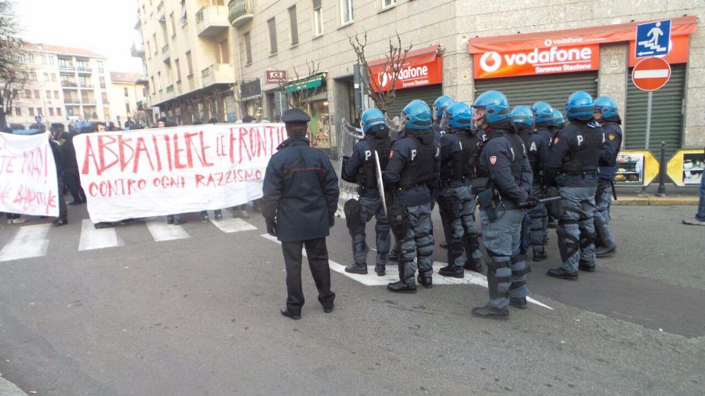 Telos in piazza a Saronno, contro il Governo e in solidarietà con gli anarchici torinesi