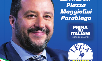 Lega Parabiago in piazza a sostegno di Salvini
