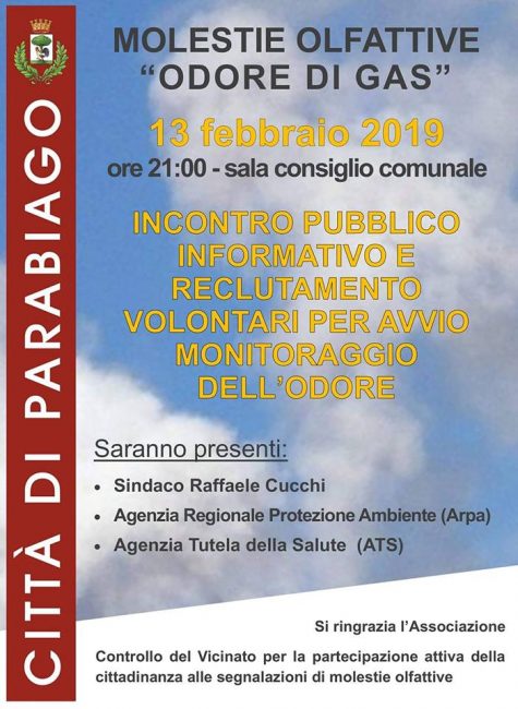 Cattivi odori a Parabiago, l'incontro pubblico