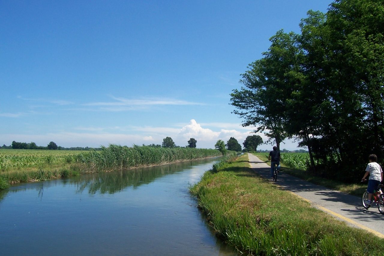Cade nel Naviglio in bici, salvato da ciclisti e pescatore