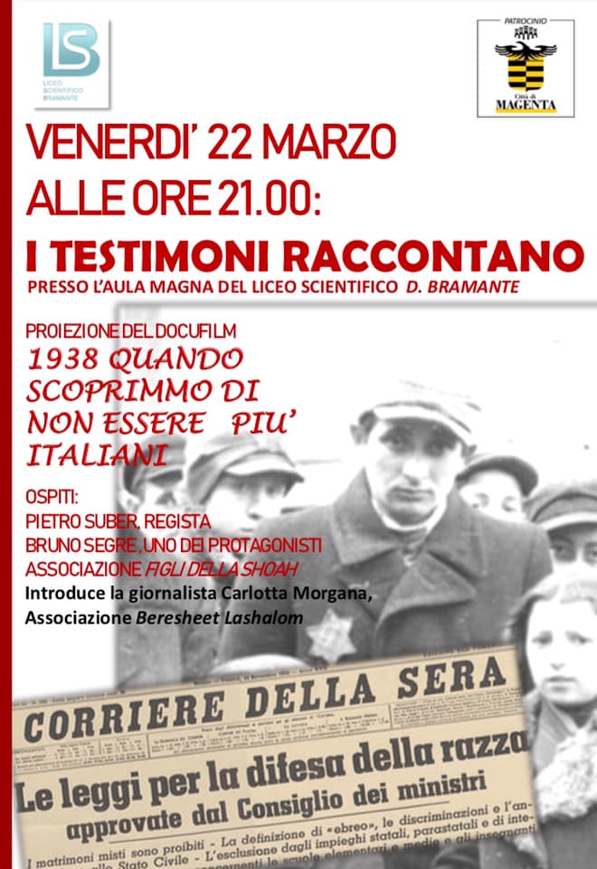 Il film sulla Shoah debutta al liceo Bramante