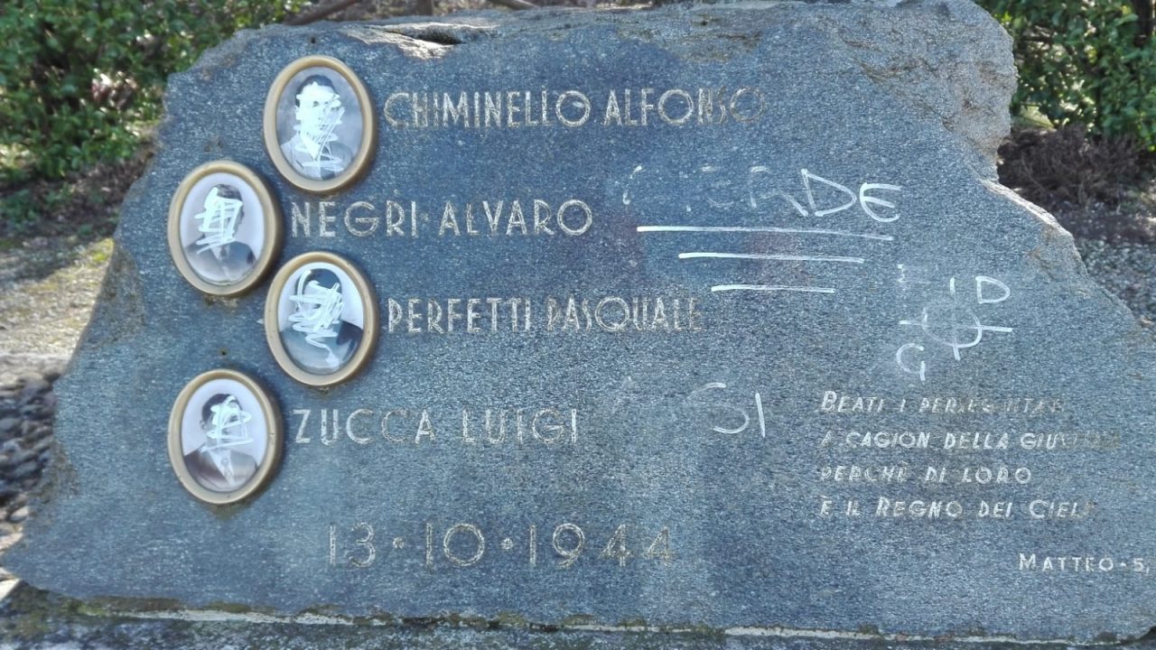 Lapide vandalizzata, l’appello dell’Anpi Provinciale