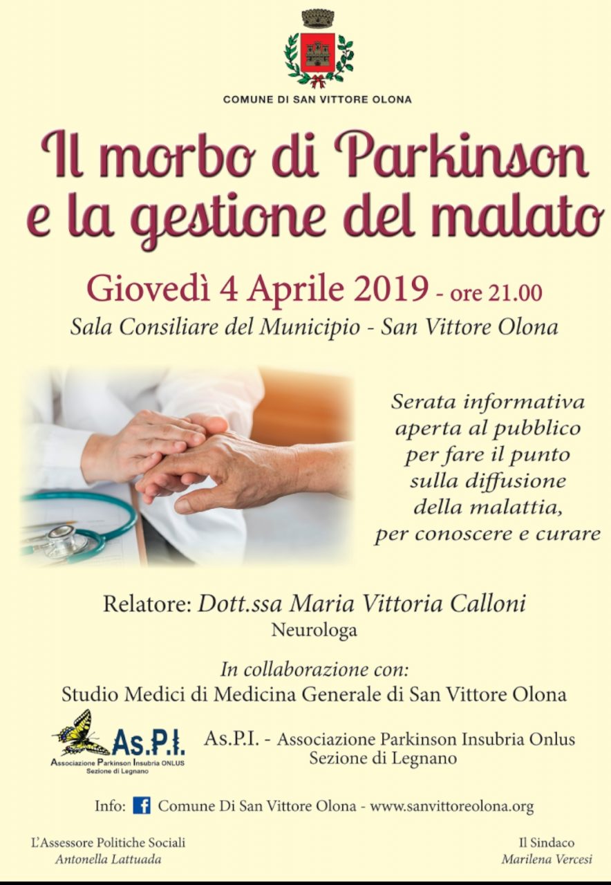 Morbo di Parkinson, a San Vittore Olona una serata informativa