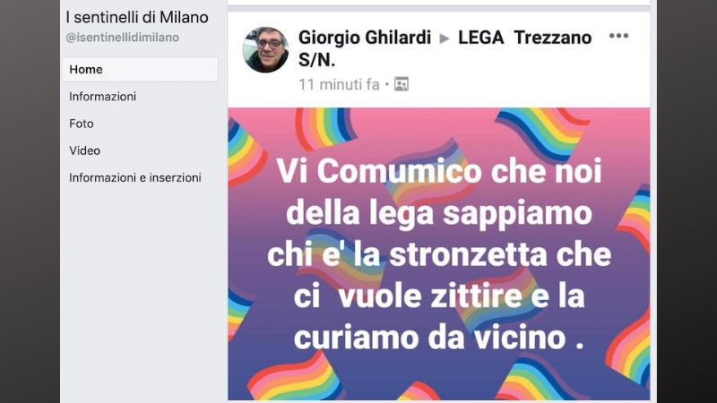 Ragazza insultata e minacciata dal consigliere leghista per averlo “silenziato” su Facebook