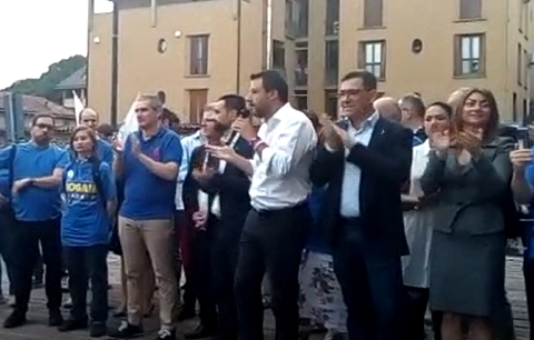 Salvini a Paderno per sostenere Bogani
