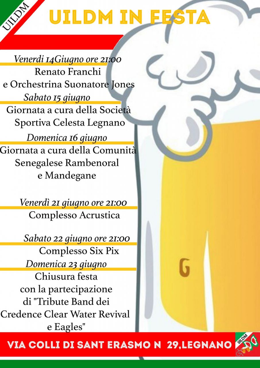 Torna la tradizionale festa della UILDM Sezione di Legnano