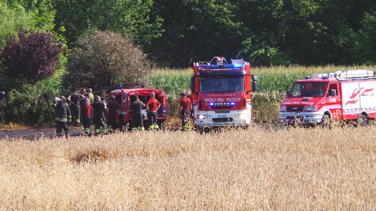 Incendio tra saronno e gerenzano