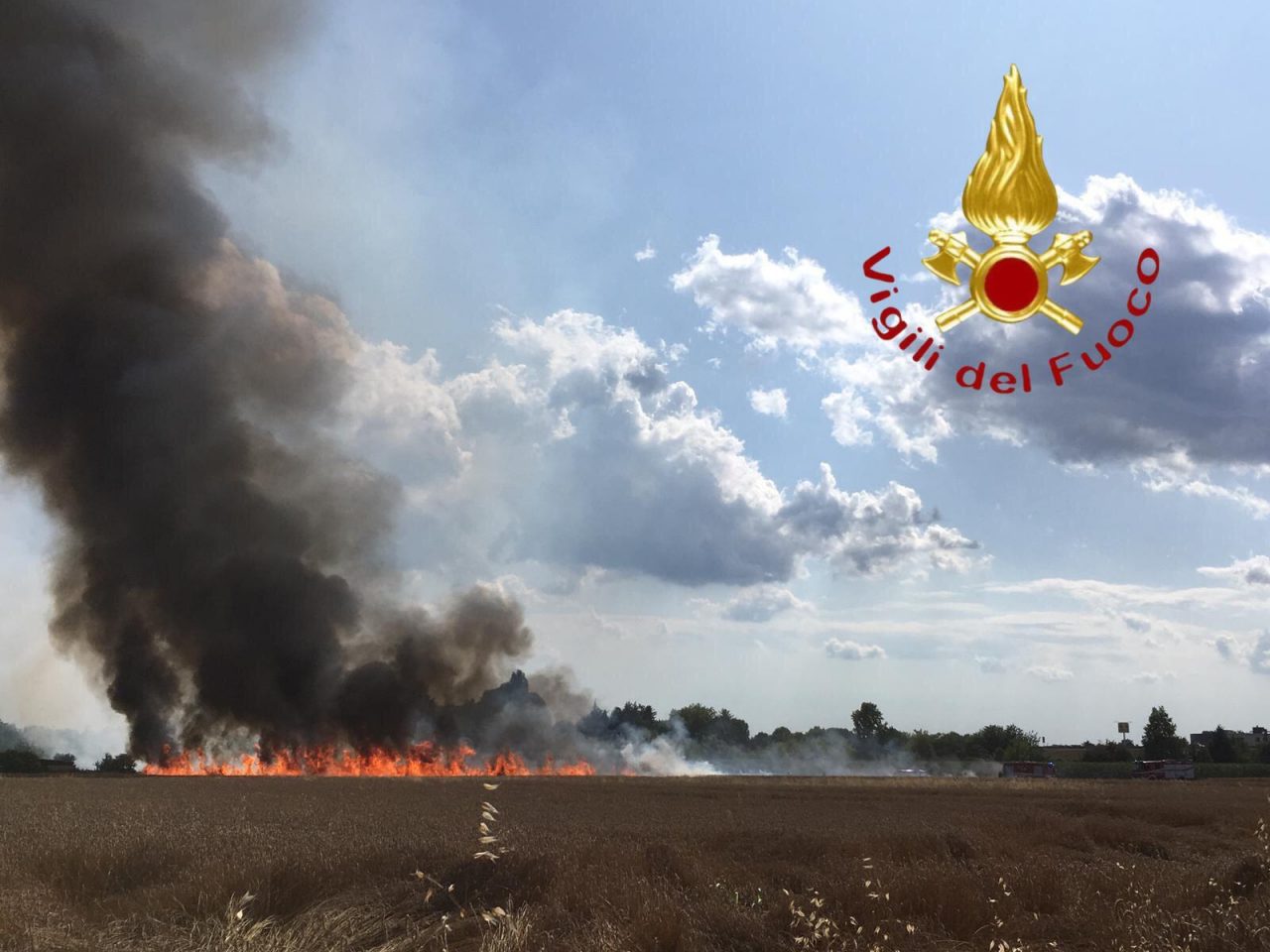 Incendio tra saronno e gerenzano