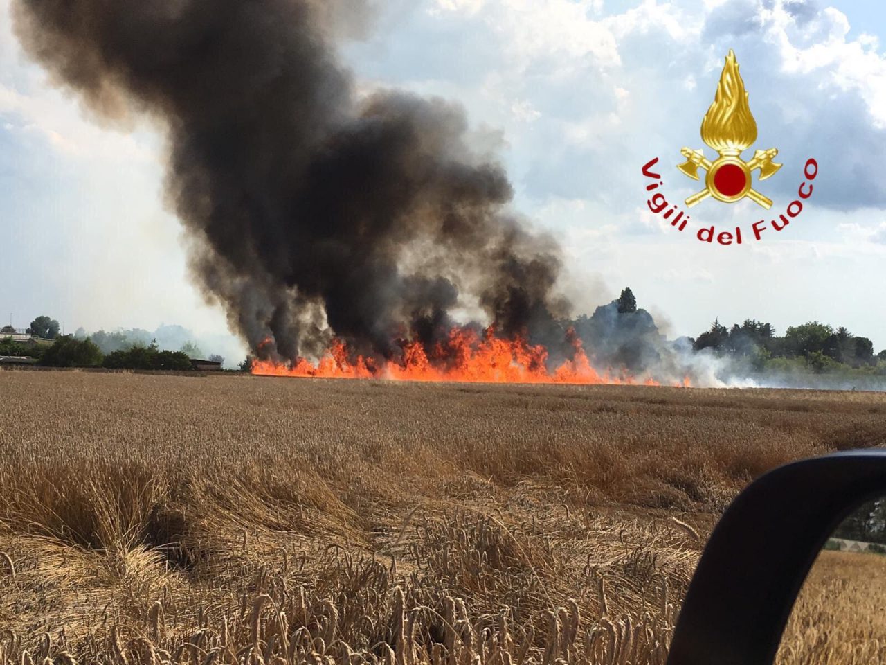 Incendio tra saronno e gerenzano