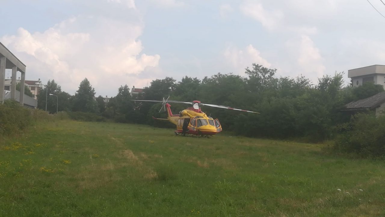 Elisoccorso a Gorla Minore: grave infortunio sul lavoro FOTO