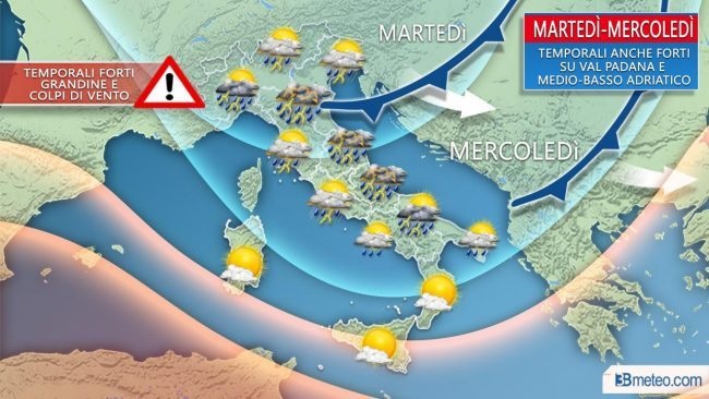 Stop al grande caldo a partire da martedì PREVISIONI METEO