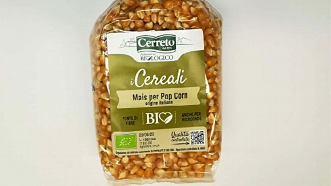 Mais per pop corn di “Amanti del biologico”: contiene tossine