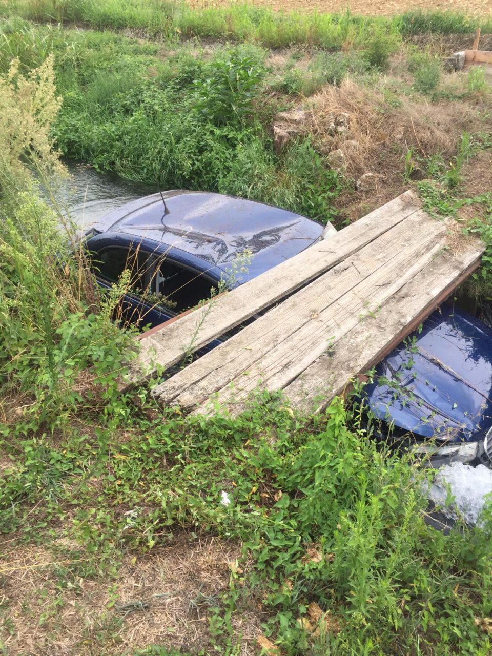 Buscate, auto nel canale