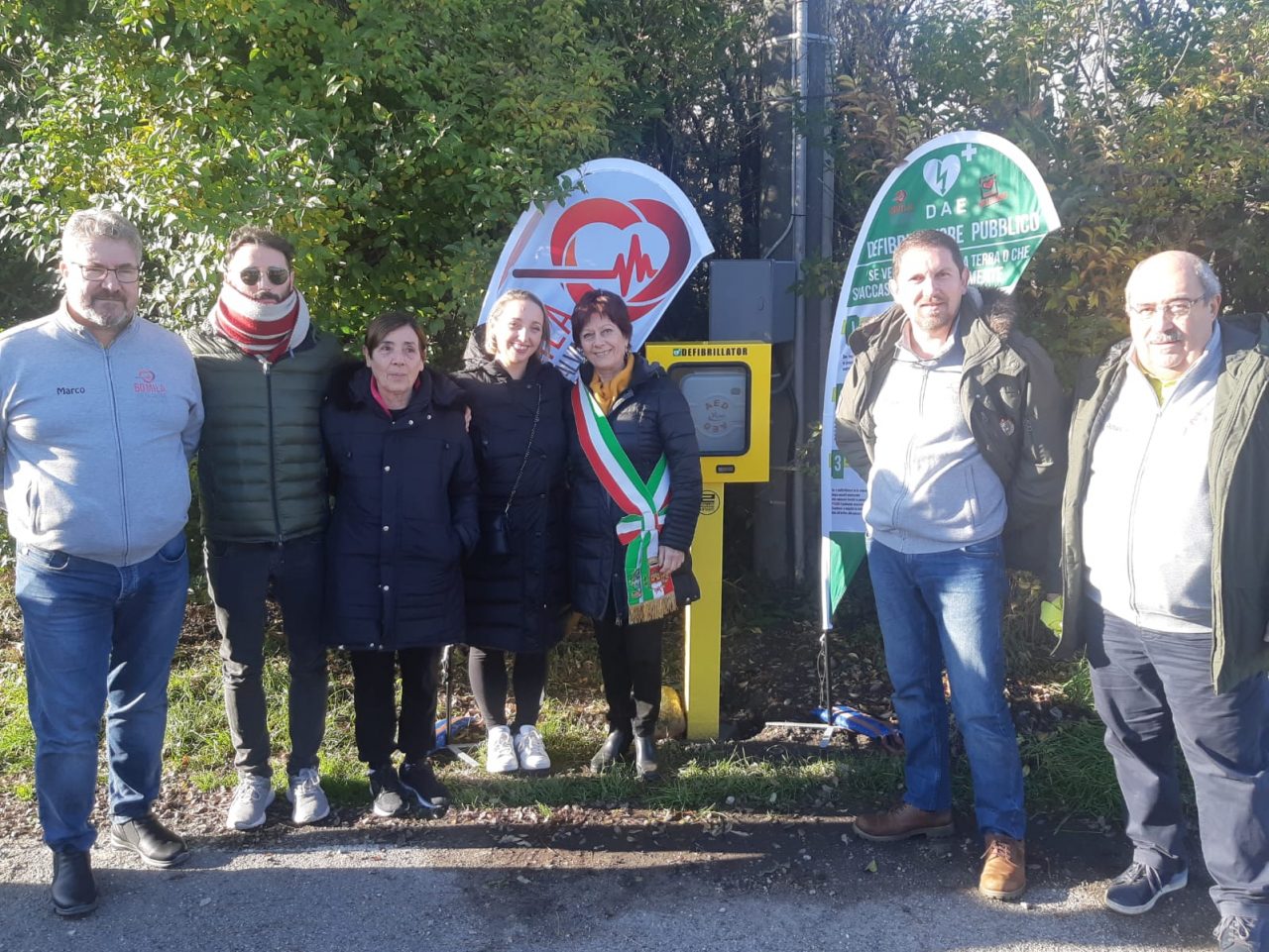 San Vittore, inaugurazione defibrillatore Adriano Regalia
