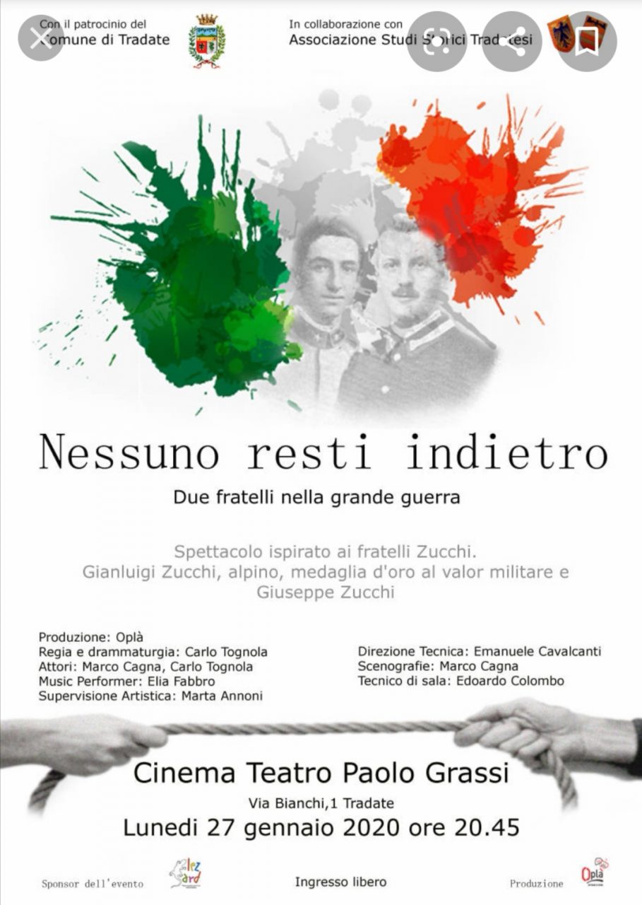 Eroi della Grande Guerra: la storia dei fratelli Zucchi in scena