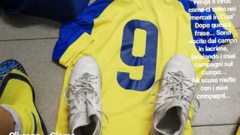 Razzismo in campo: “Cinese infetto, tornatene al tuo paese”