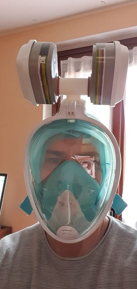 Maschere da snorkeling per combattere Covid-19