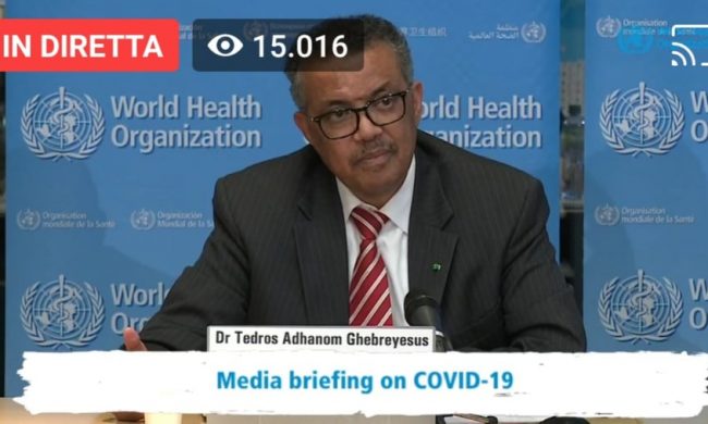 “Il COVID-19 è una pandemia”, lo dice l’organizzazione mondiale della sanità
