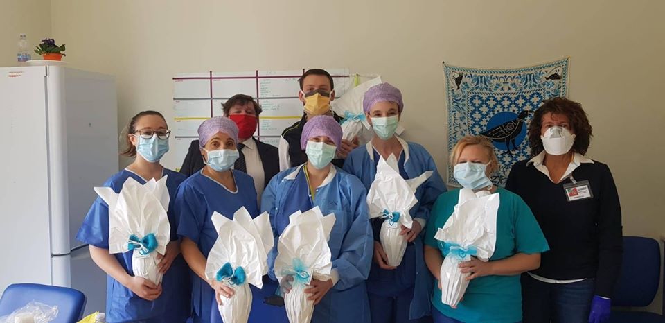 Uova di Pasqua biancazzurre all’ospedale di Legnano
