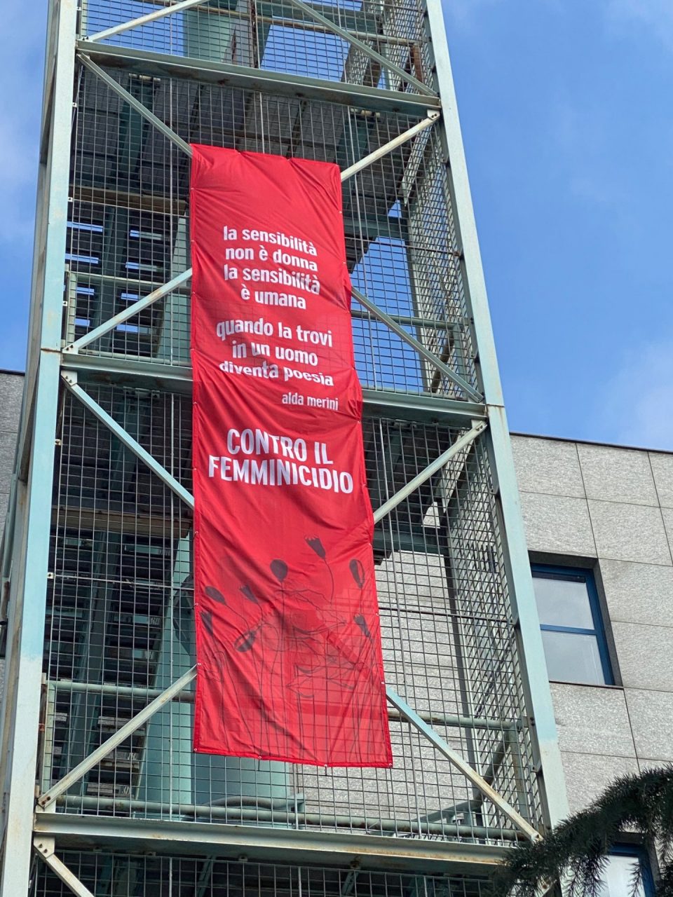 Festa della donna 2020, torna il telo contro il femminicidio FOTO