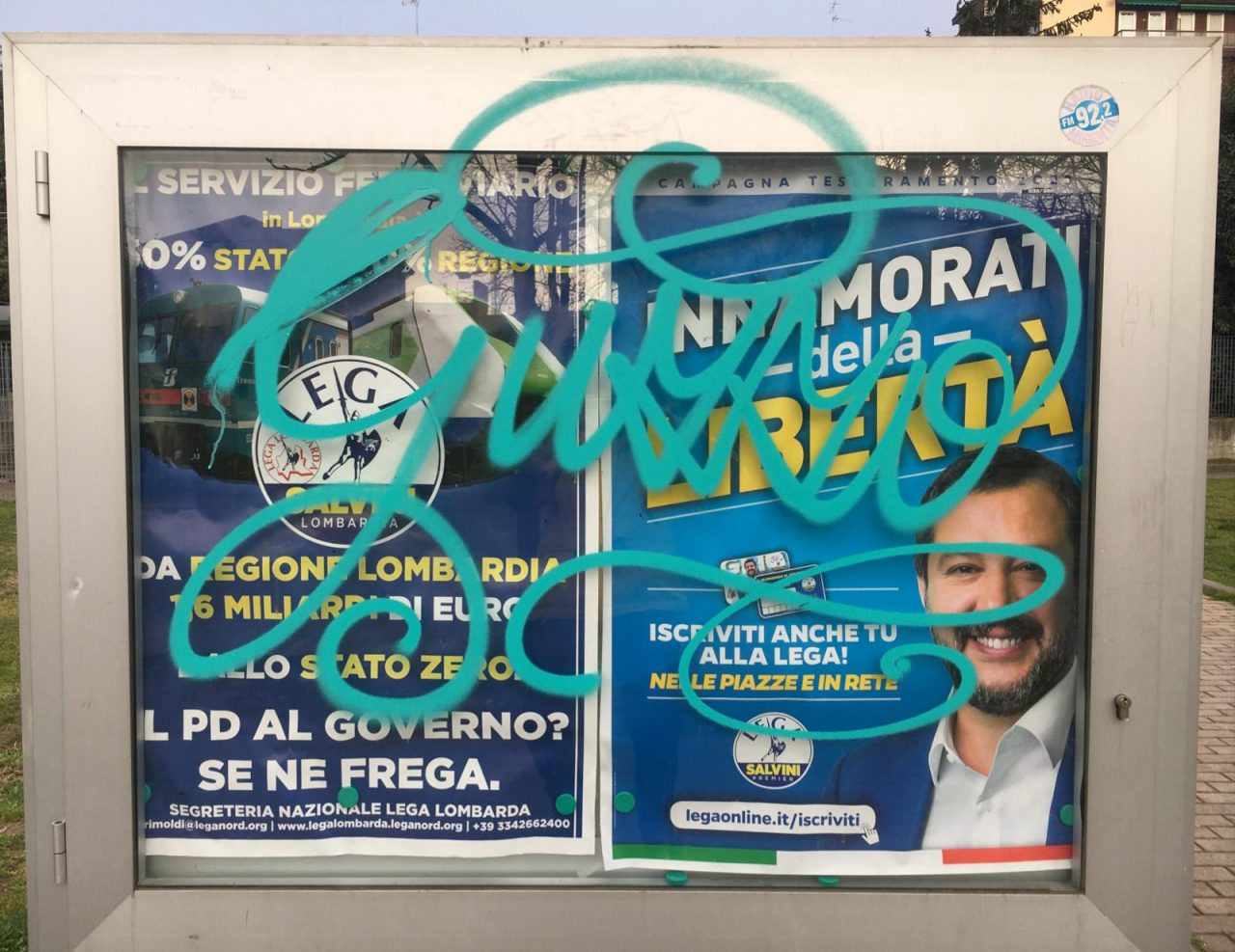 Bacheca della Lega vandalizzata, “Non saranno questi gesti a fermarci”
