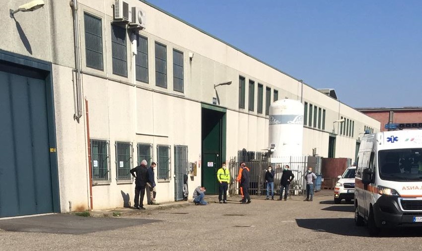 Incendio in un’azienda di Santo Stefano