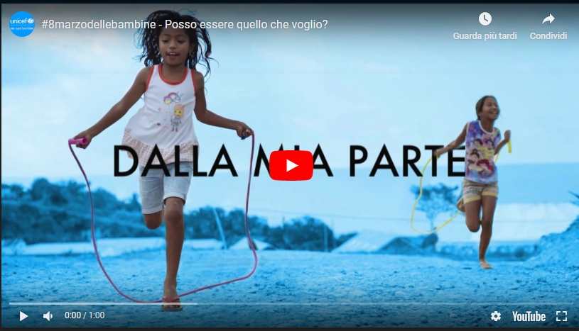 Unicef lancia #8marzodellebambine: VIDEO