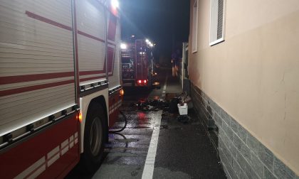 Incendio In Una Palazzina Nella Notte