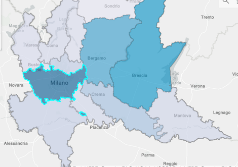 Coronavirus nel Milanese, la mappa del contagio Comune per Comune