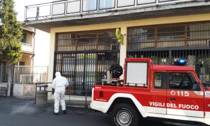 Sanificazione delle zone più frequentate di Canegrate FOTO