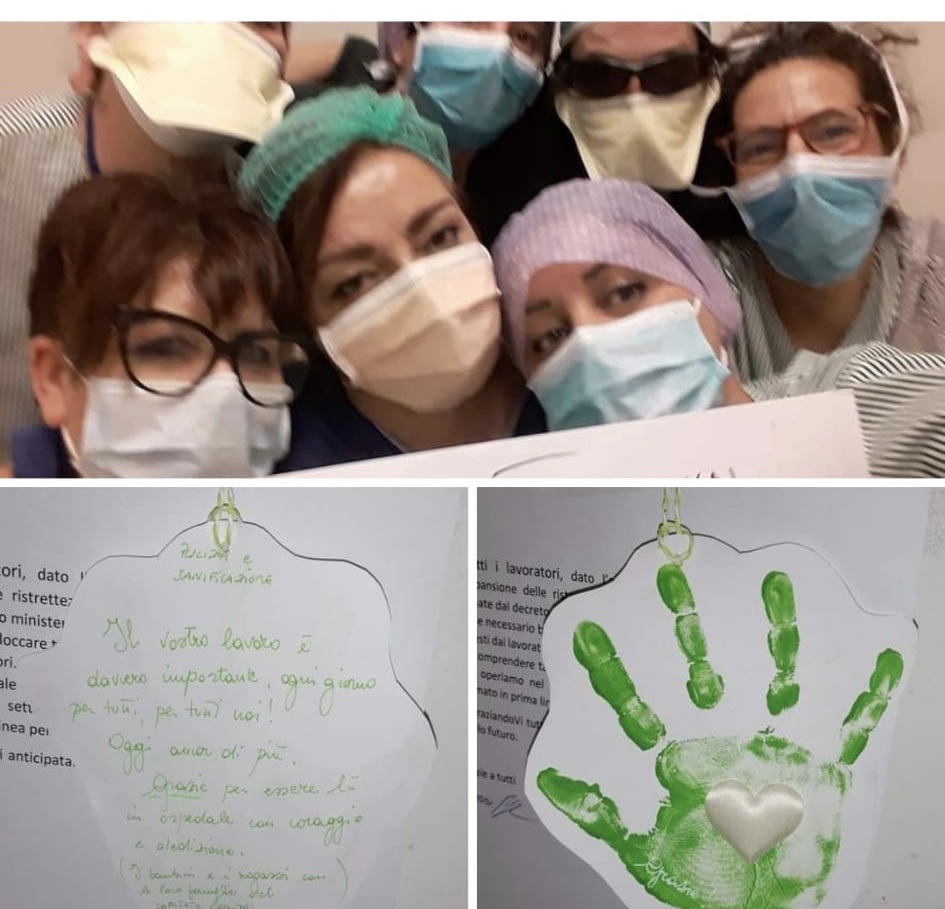 Pacchi “coccole” a medici e infermieri