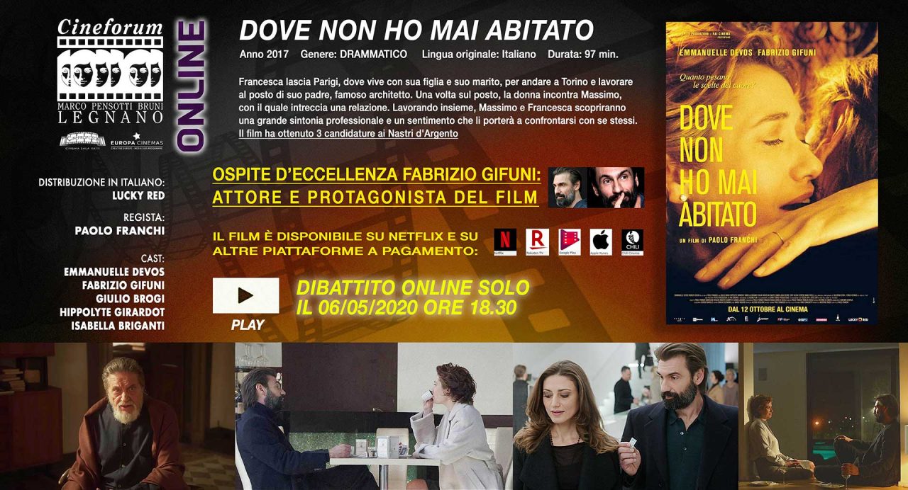 Fabrizio Gifuni ospite del cineforum online