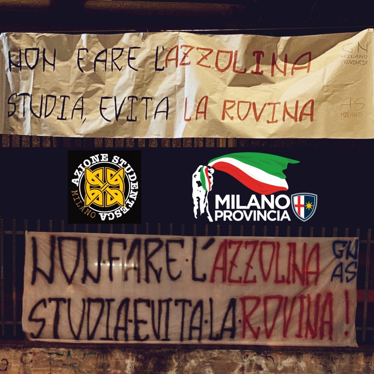 Nella notte che precede la maturità, apparsi striscioni contro l’Azzolina