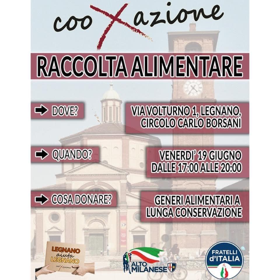 Anche  Fratelli d’Italia Cerro Maggiore e Cantalupo aderisce alla raccolta alimentare