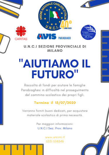 “Aiutiamo il futuro”: una raccolta fondi per le famiglie con figli in età da scuola