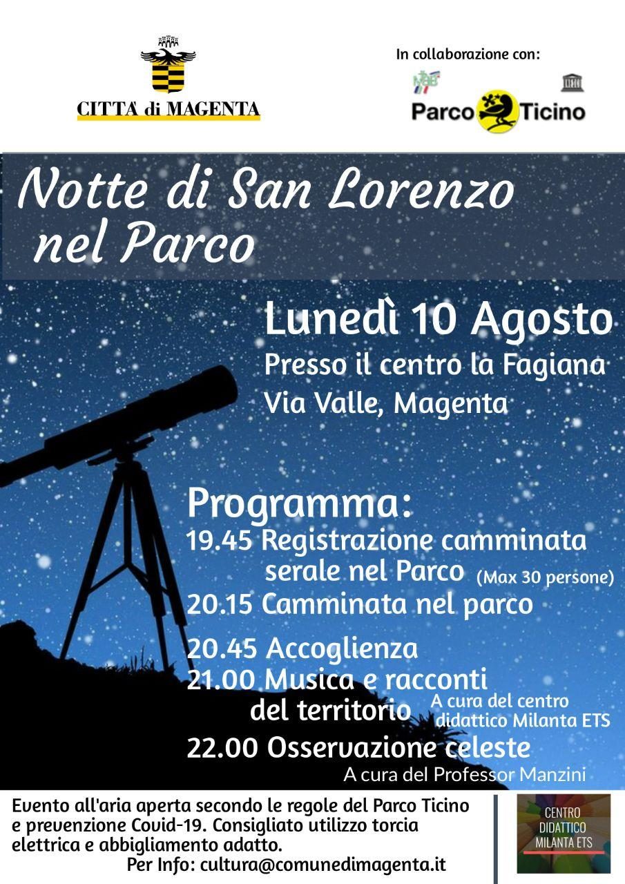 Notte di San Lorenzo nel Parco aspettando le stelle cadenti