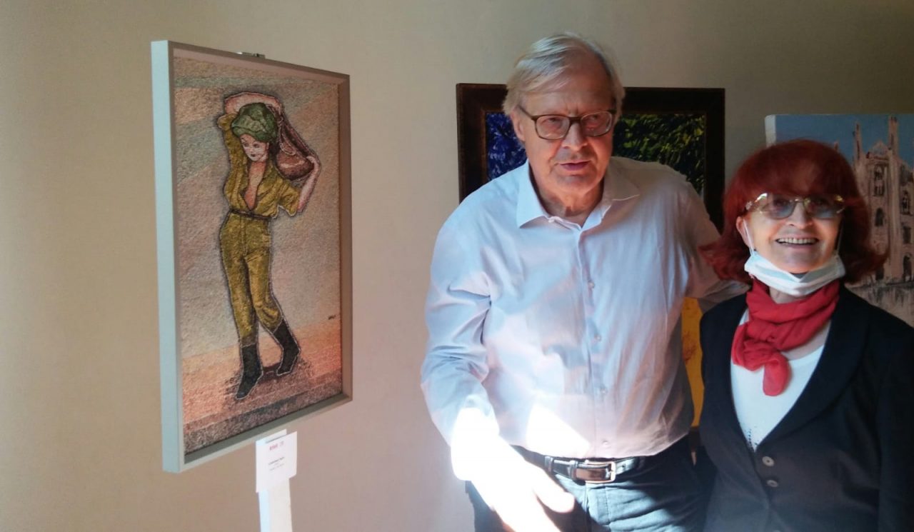Il mosaico dell’artista corbettese conquista Sgarbi