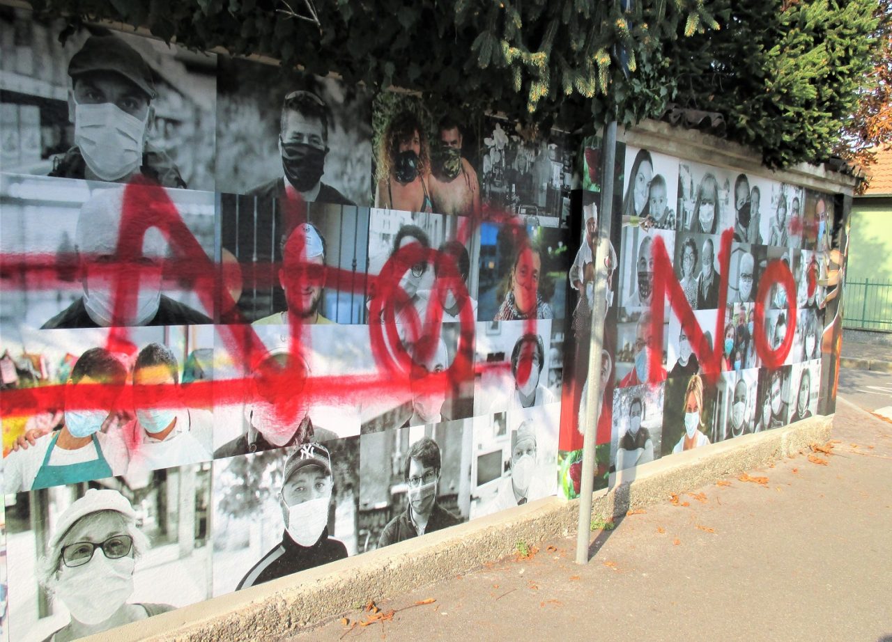 Covid, nuovamente vandalizzato il murale a Garbagnate